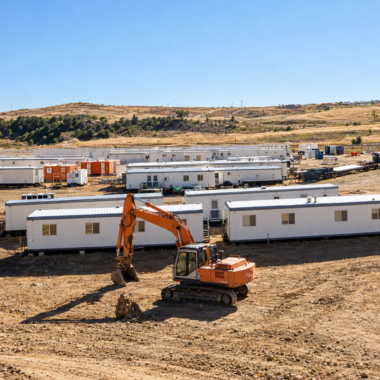 Wildfire response support at an active project site