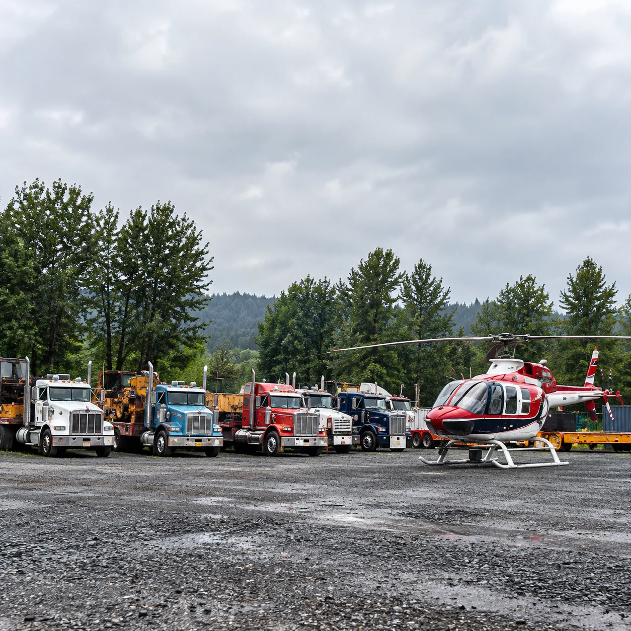 Firefighting and emergency response vehicles supporting wildfire operations