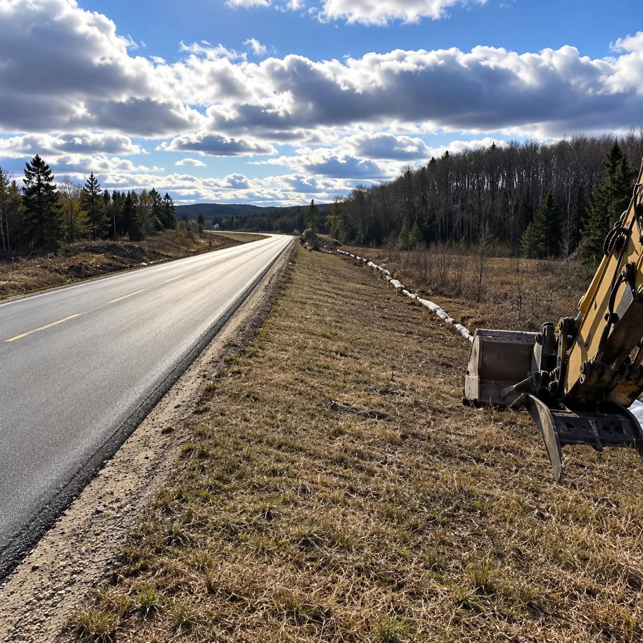 Road upgrading work on the Northern Highway Project