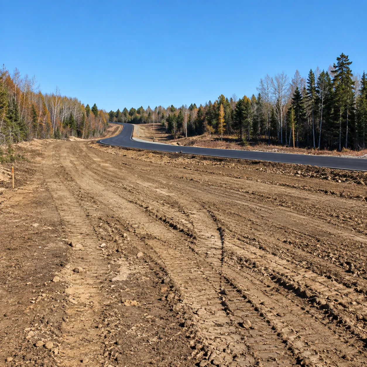 Earthworks and road preparation on the Northern Highway Project