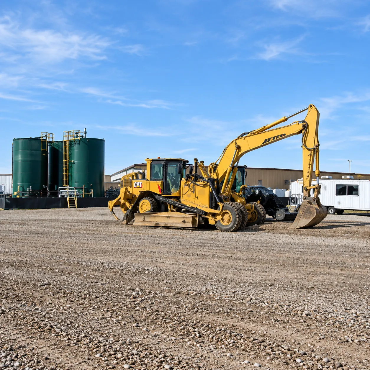 Heavy equipment supporting lease construction and site development