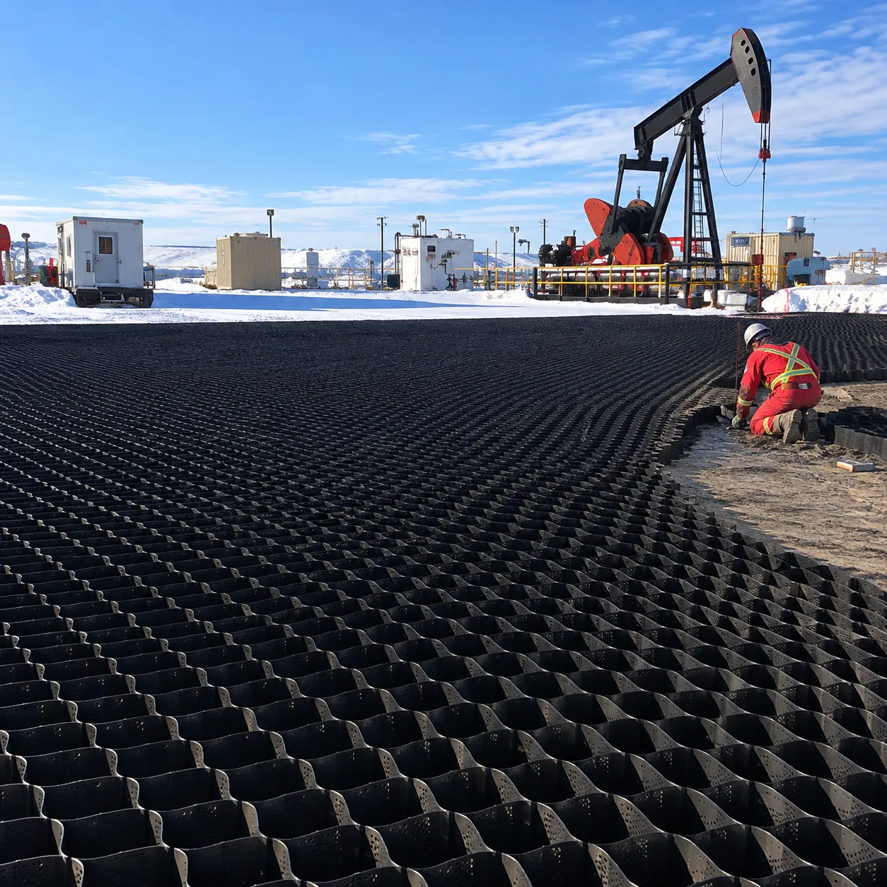 Site preparation and earthworks for a plant construction project