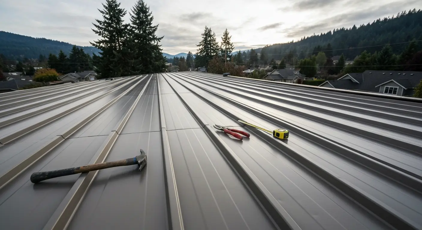 Metal roof installation