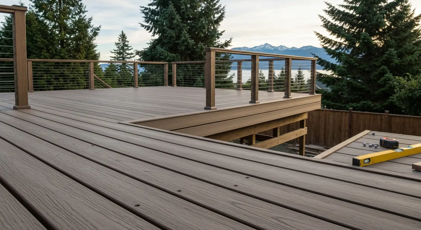 Composite deck in Kirkland neighborhood