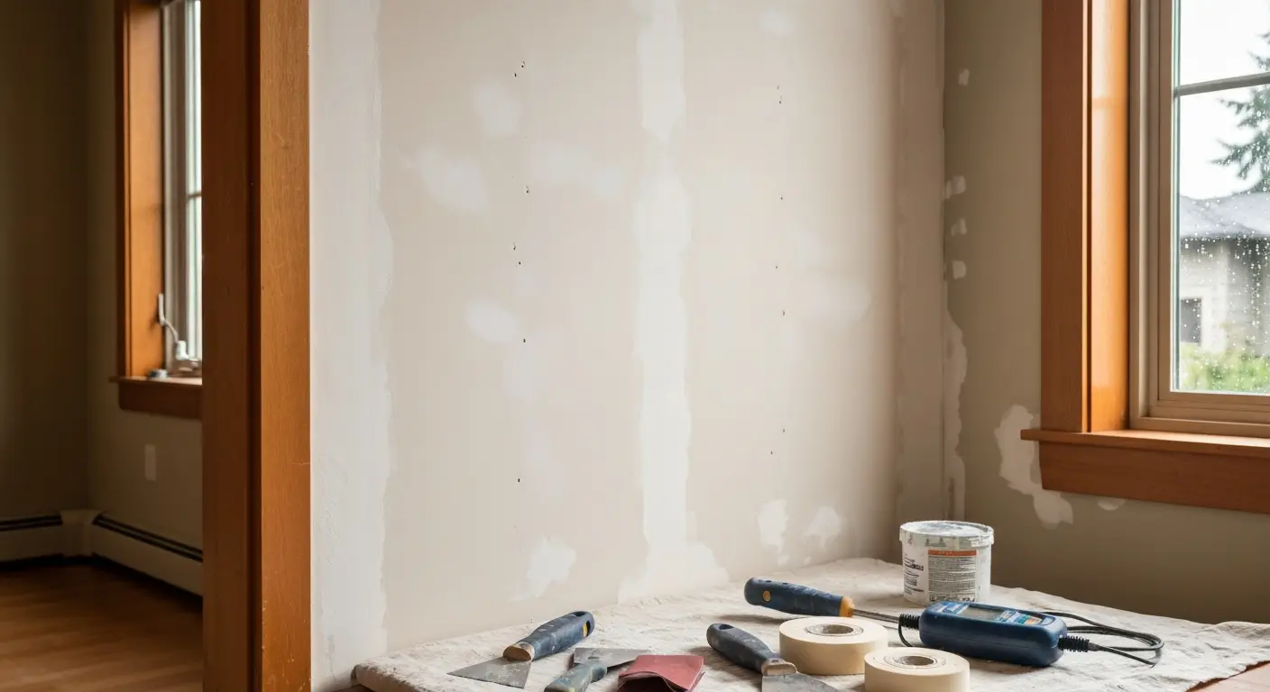 Water damage drywall repair