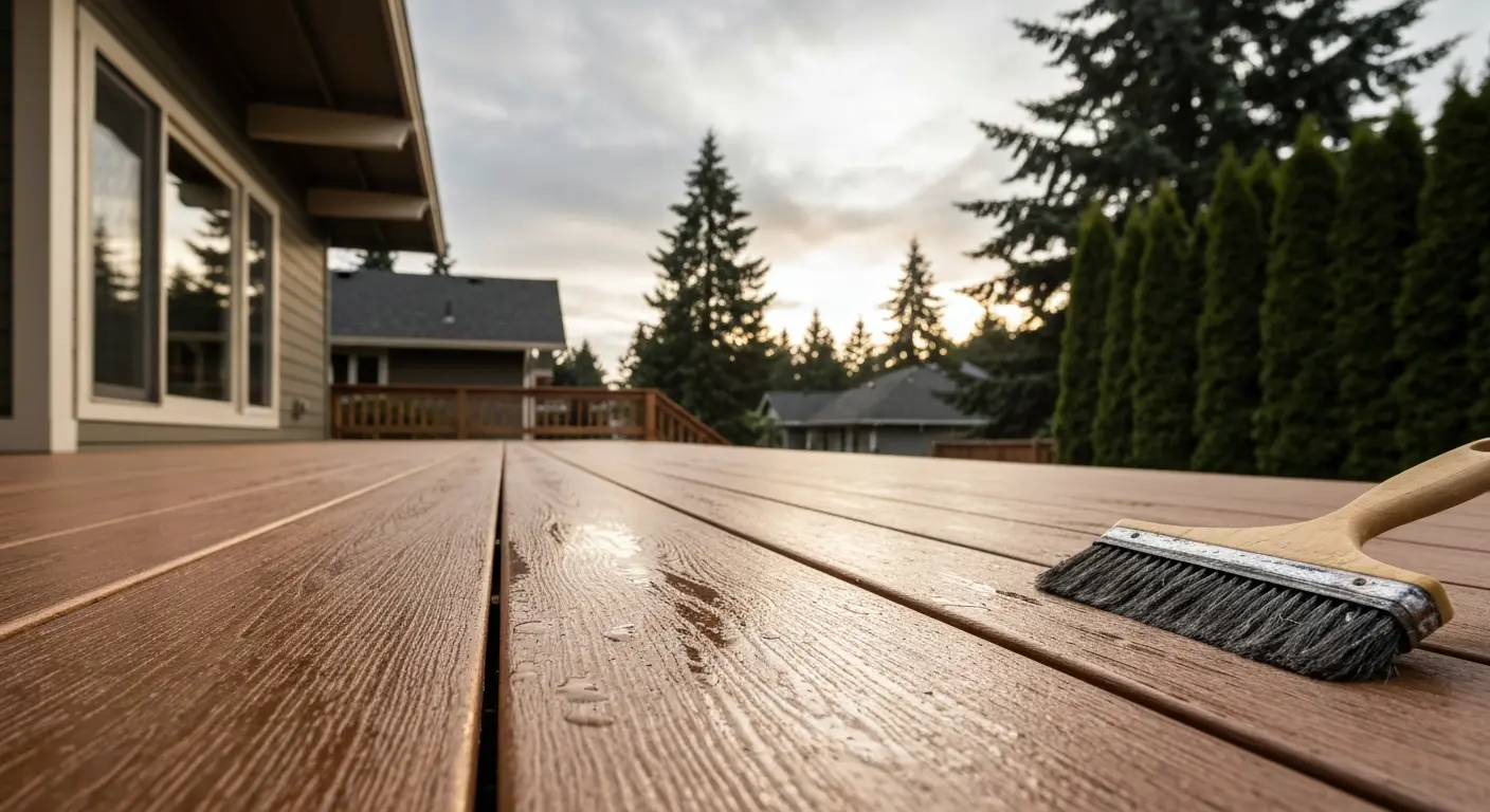 Durable composite deck in North Bend