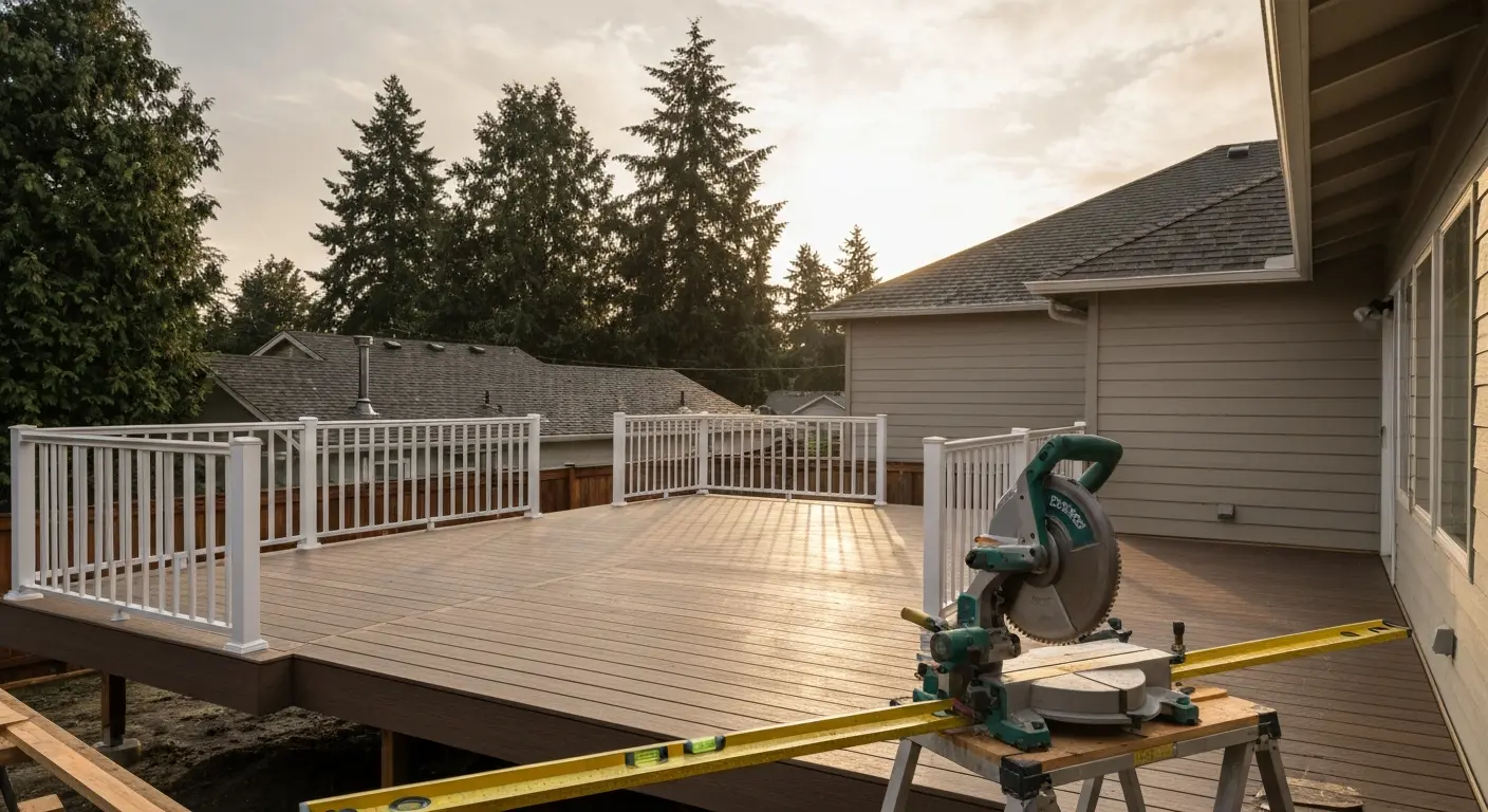 Deck construction in Lynwood