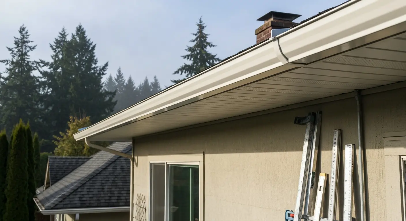 Seamless gutters installed in Snoqualmie