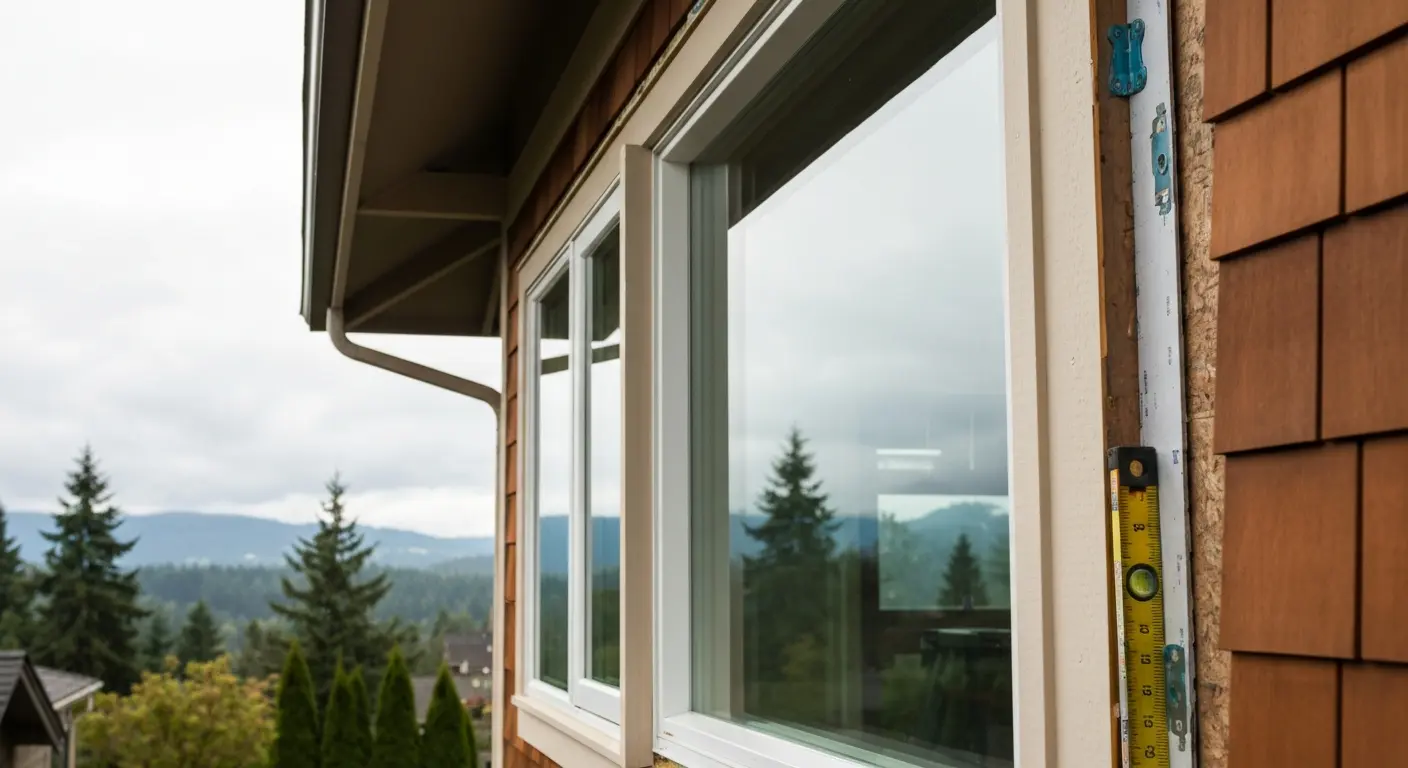 Window installation near Snoqualmie Falls