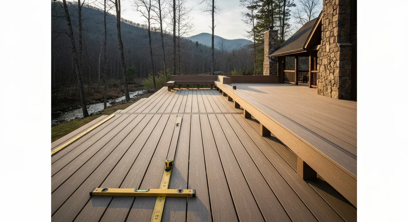 Outdoor living space with mountain views