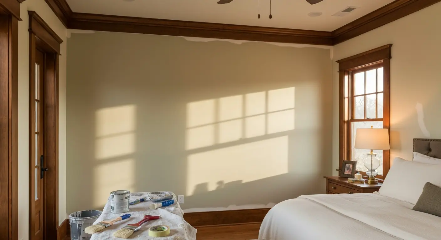Bedroom interior painting