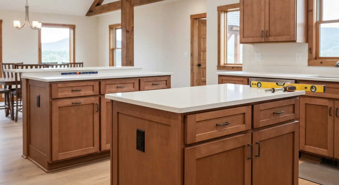 Custom kitchen cabinet installation