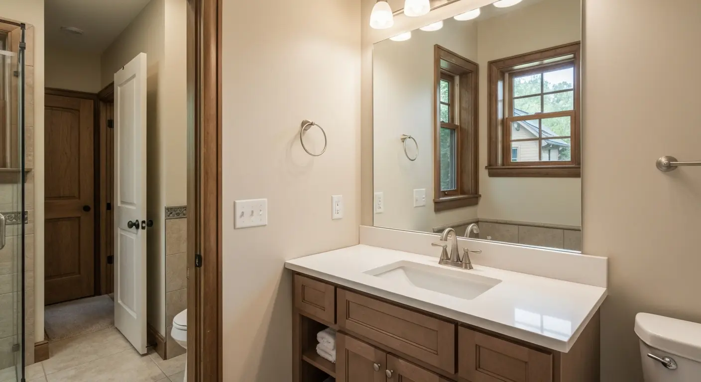 Single-sink bathroom vanity