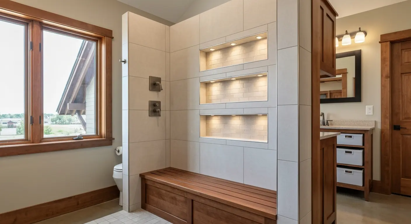 Luxury shower with specialty features