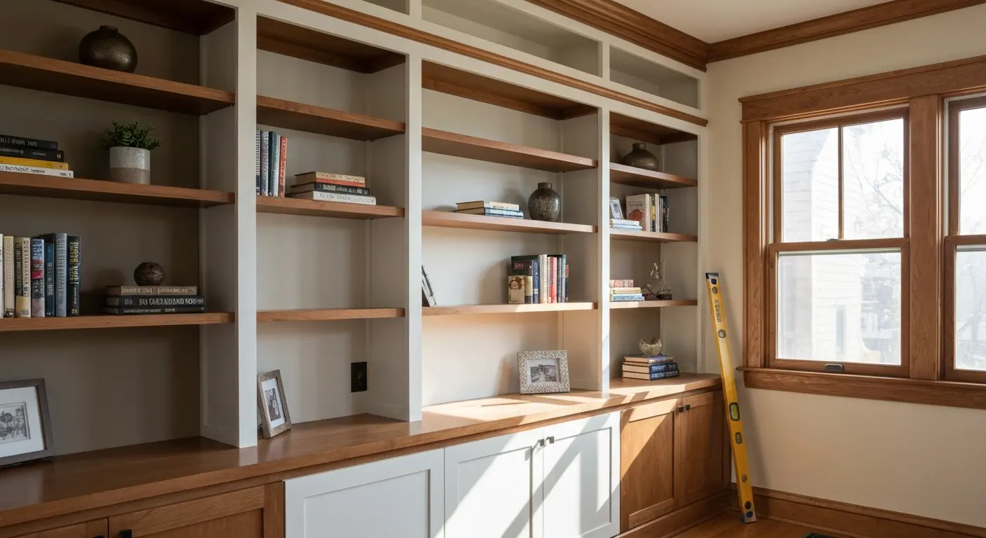 Built-in shelving and cabinetry