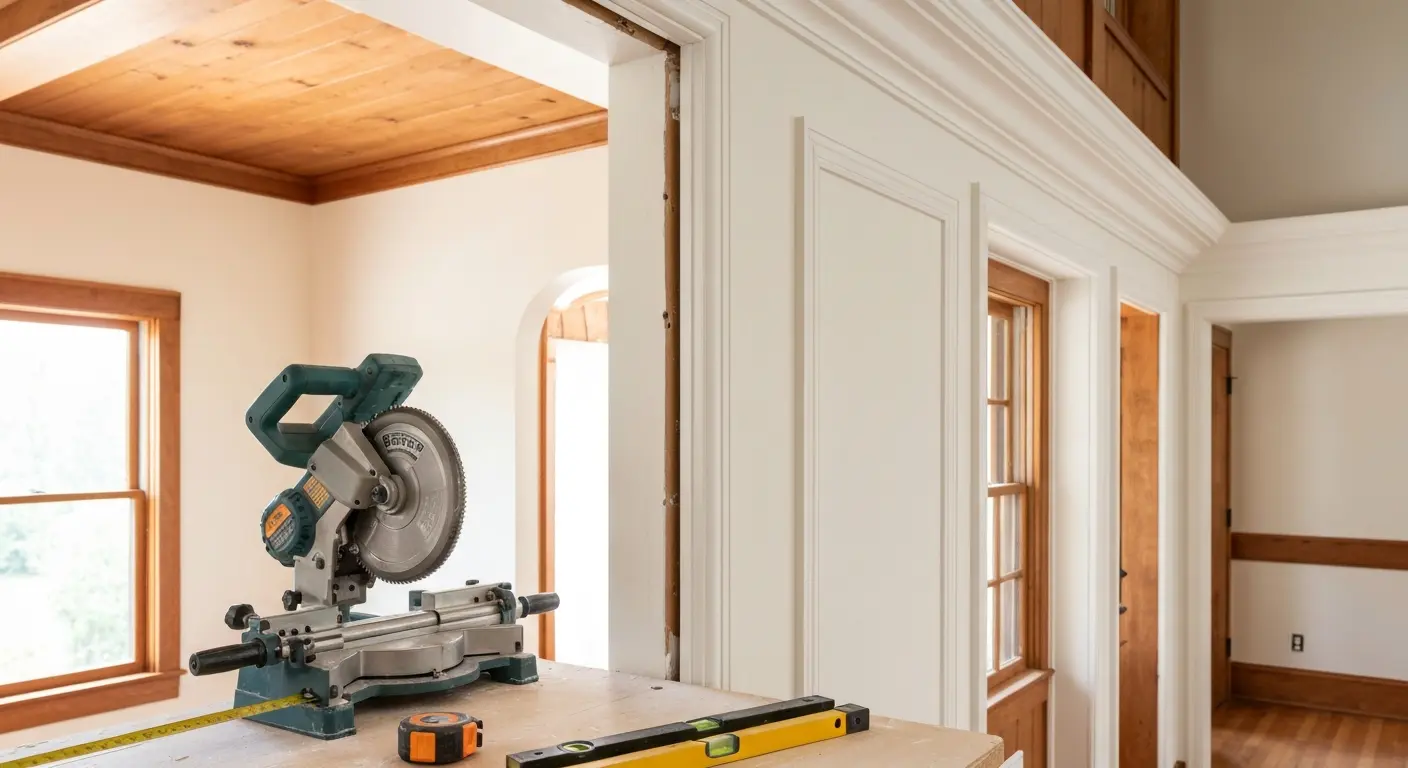Crown molding installation project