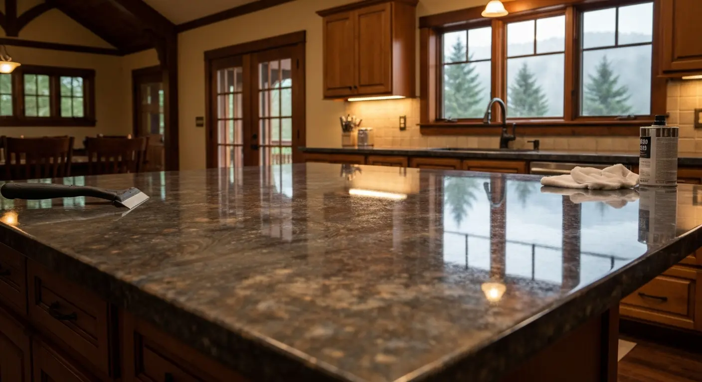 Epoxy kitchen countertop