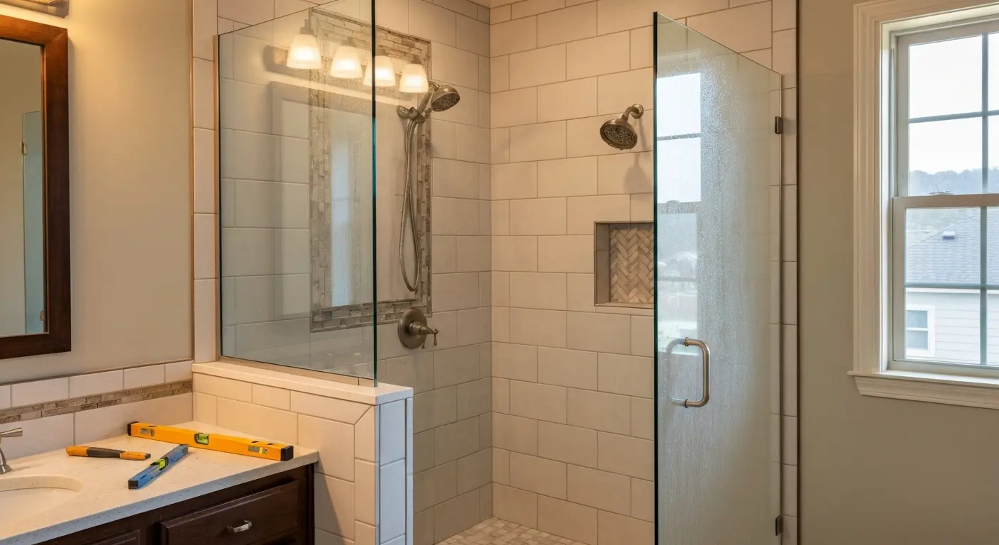 Custom shower installation in Waynesville