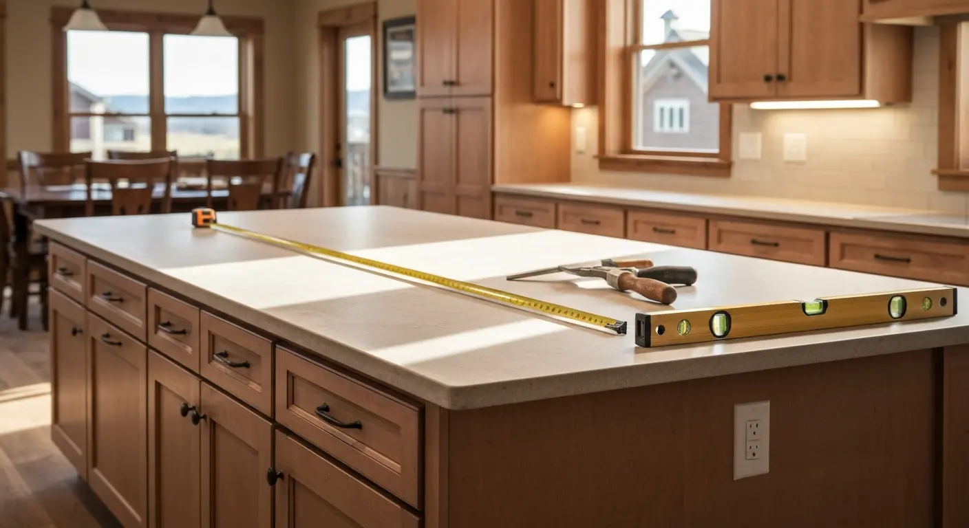 Kitchen island installation