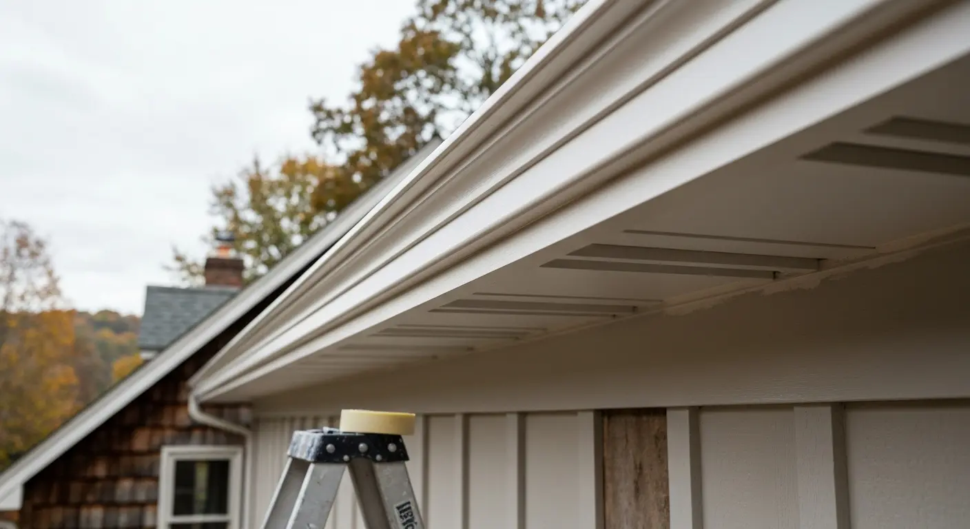 Painted trim and fascia