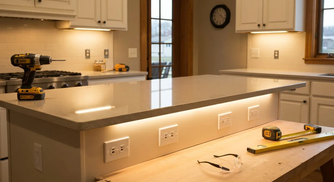 Kitchen island renovation project