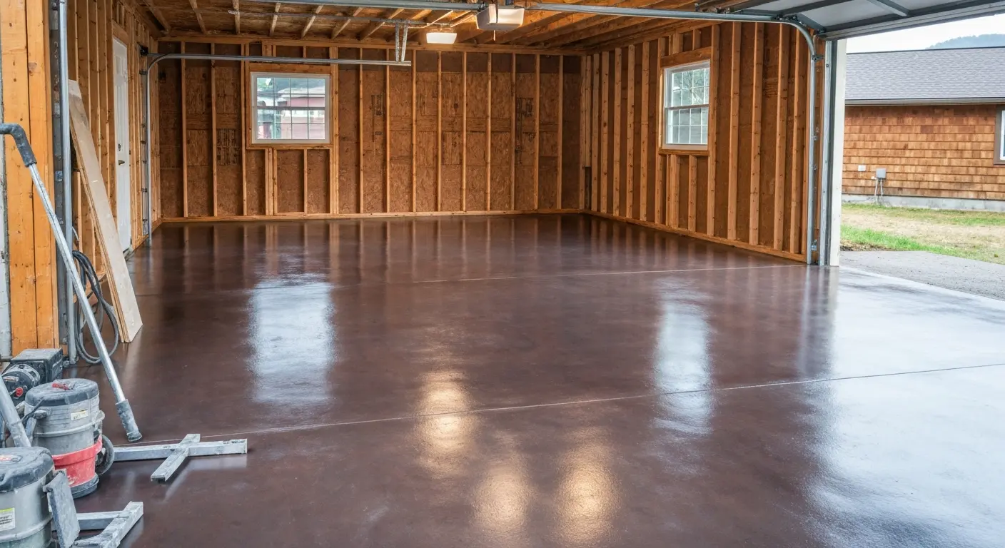 Garage epoxy floor installation