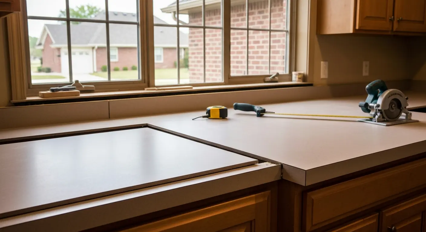 Laminate countertop installation
