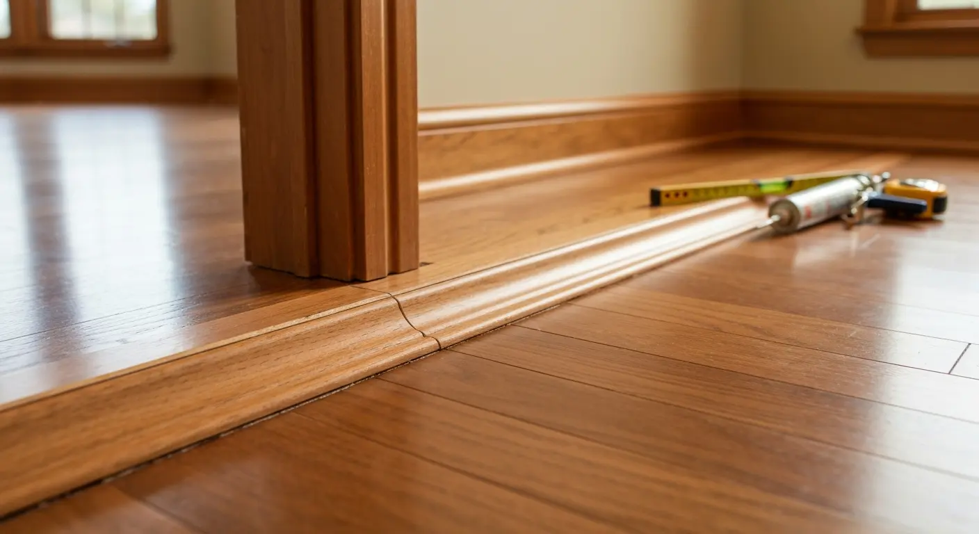 Hardwood flooring trim transition