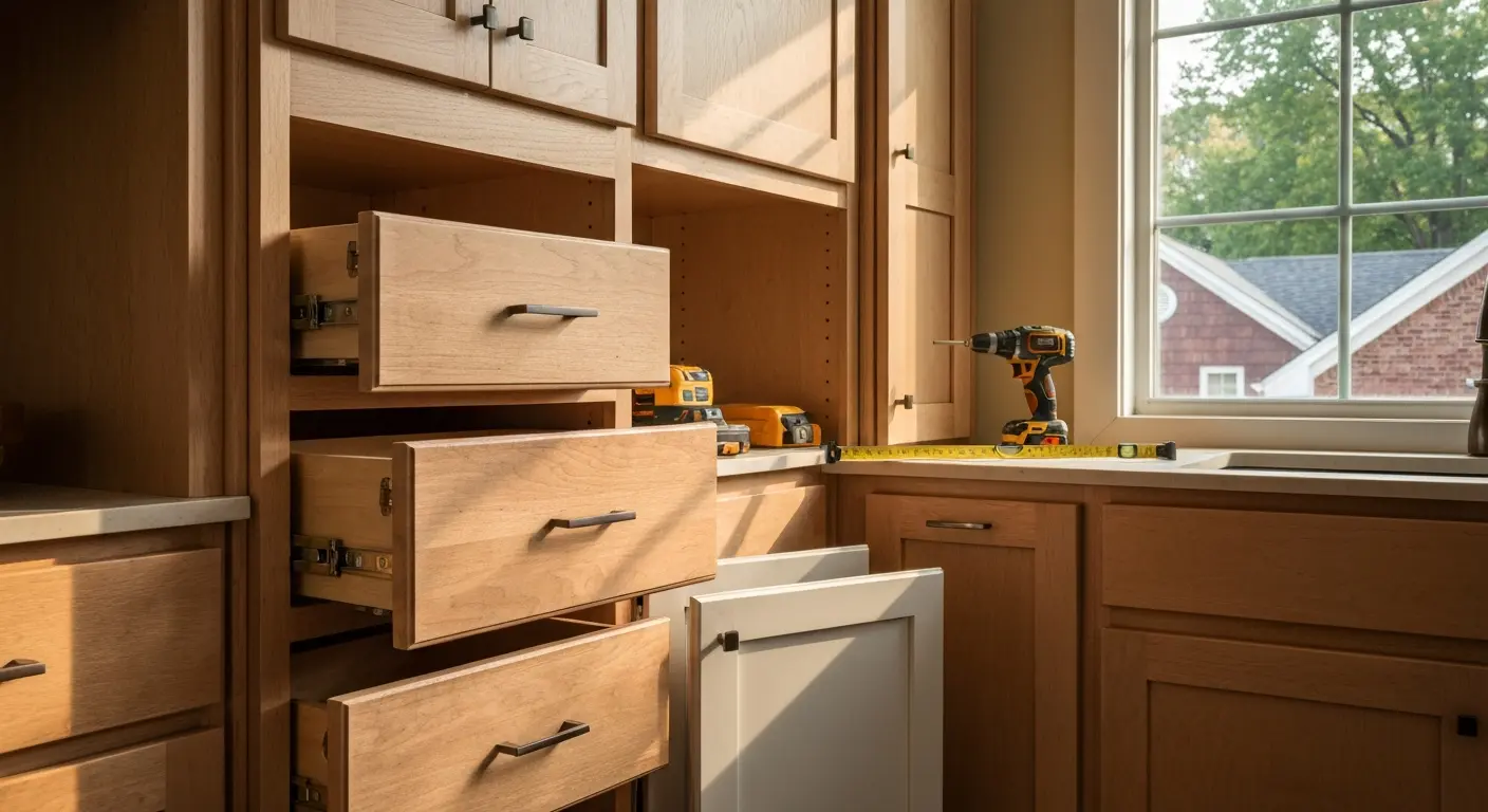 Custom cabinet storage