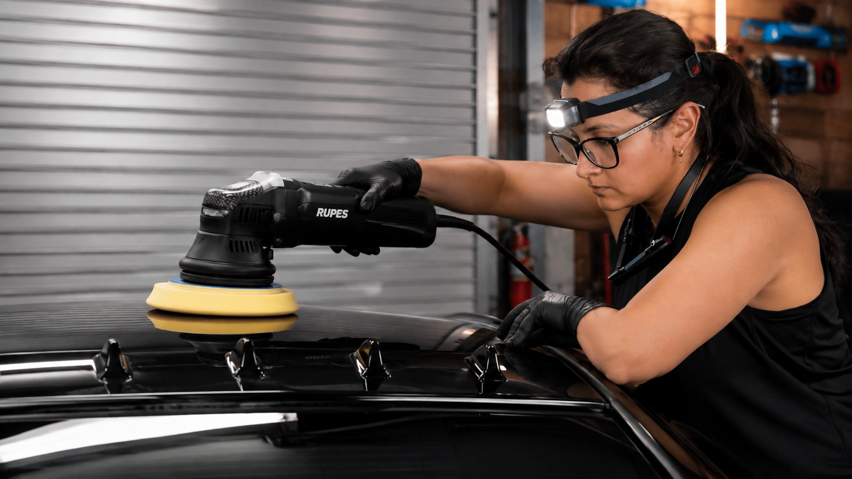 Two-step paint correction with a RUPES polisher
