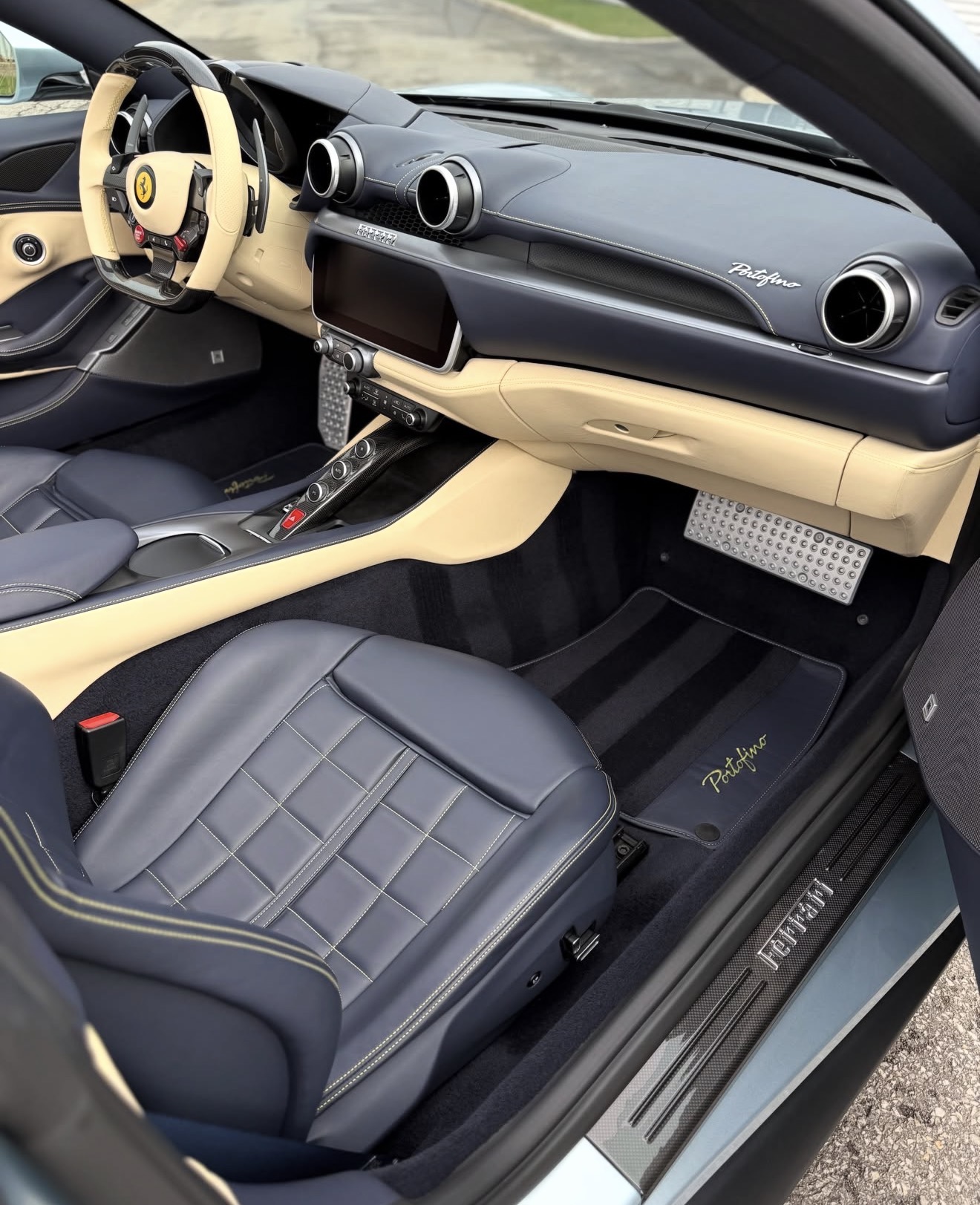 Ferrari interior after detailing