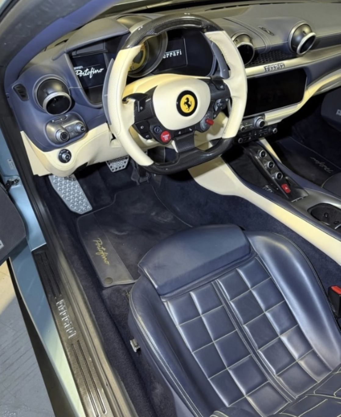 Car interior before detailing