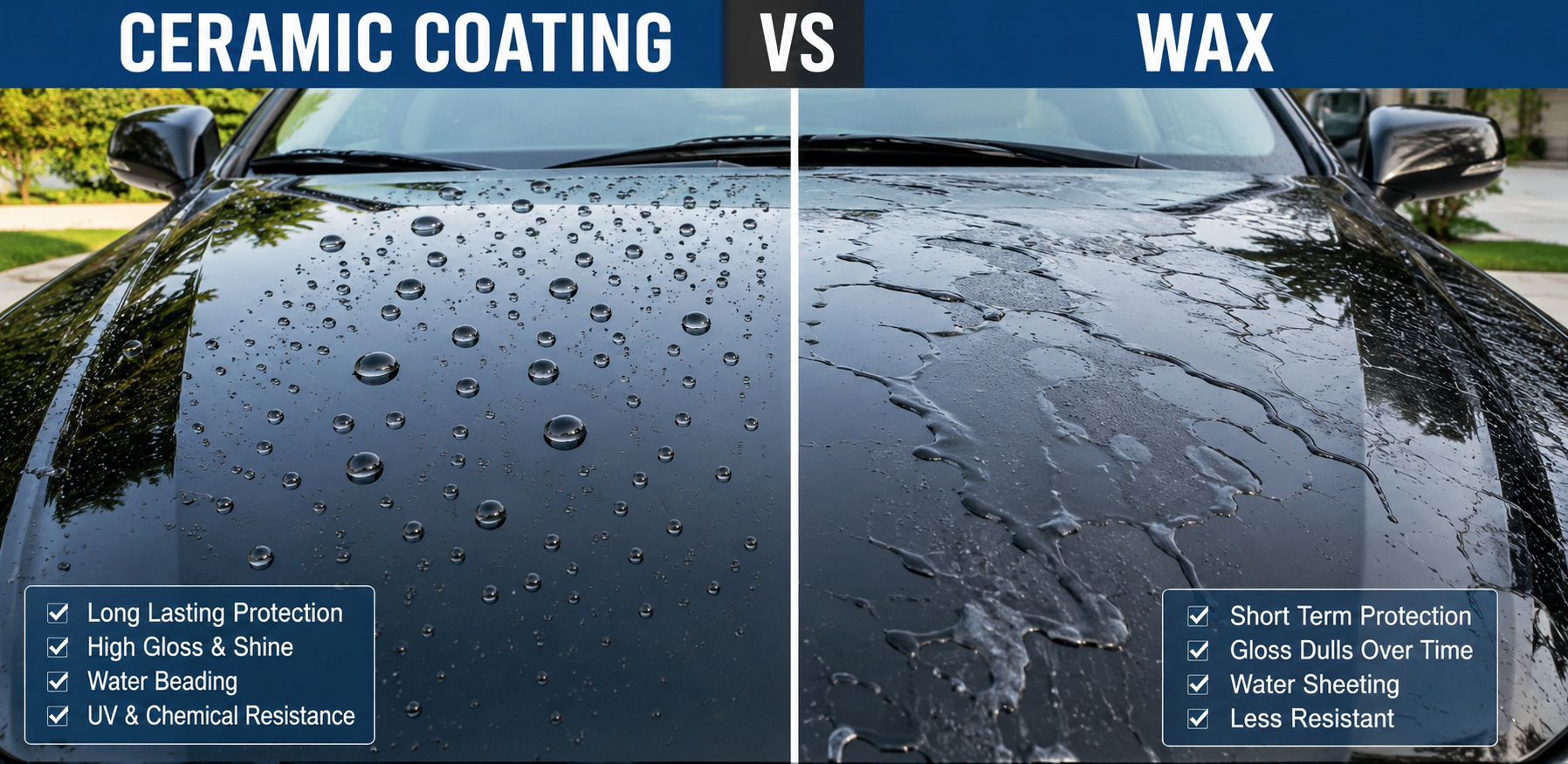 Ceramic coating vs wax comparison