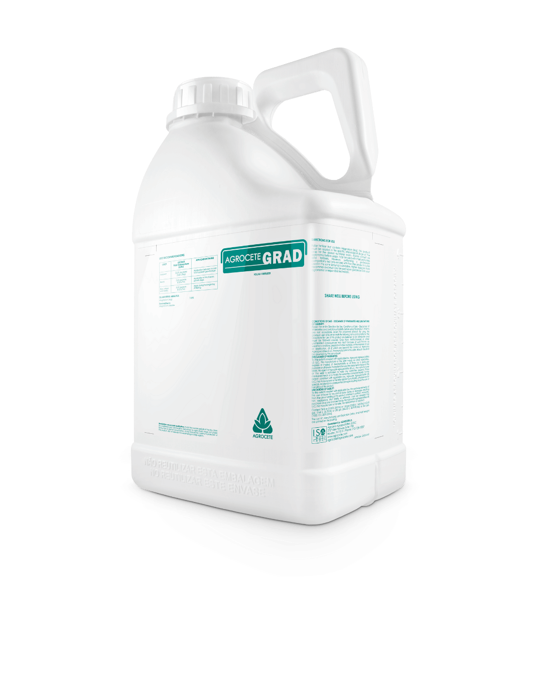 Agrocete GRAD branching foliar fertilizer jug