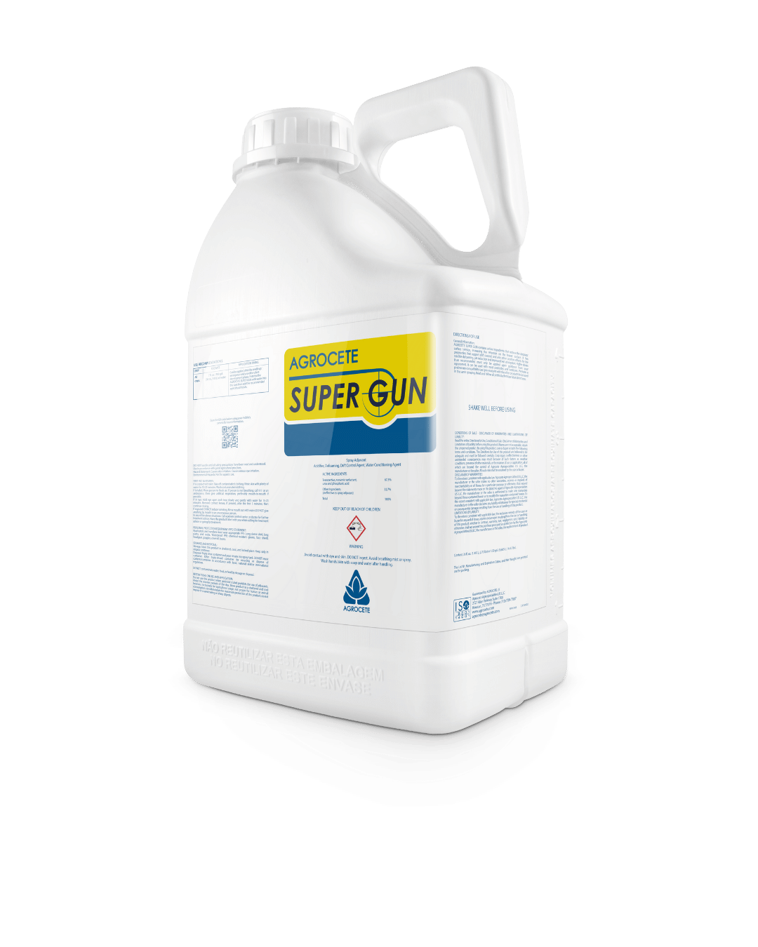 Agrocete Super Gun water conditioner and multi-function spray adjuvant jug