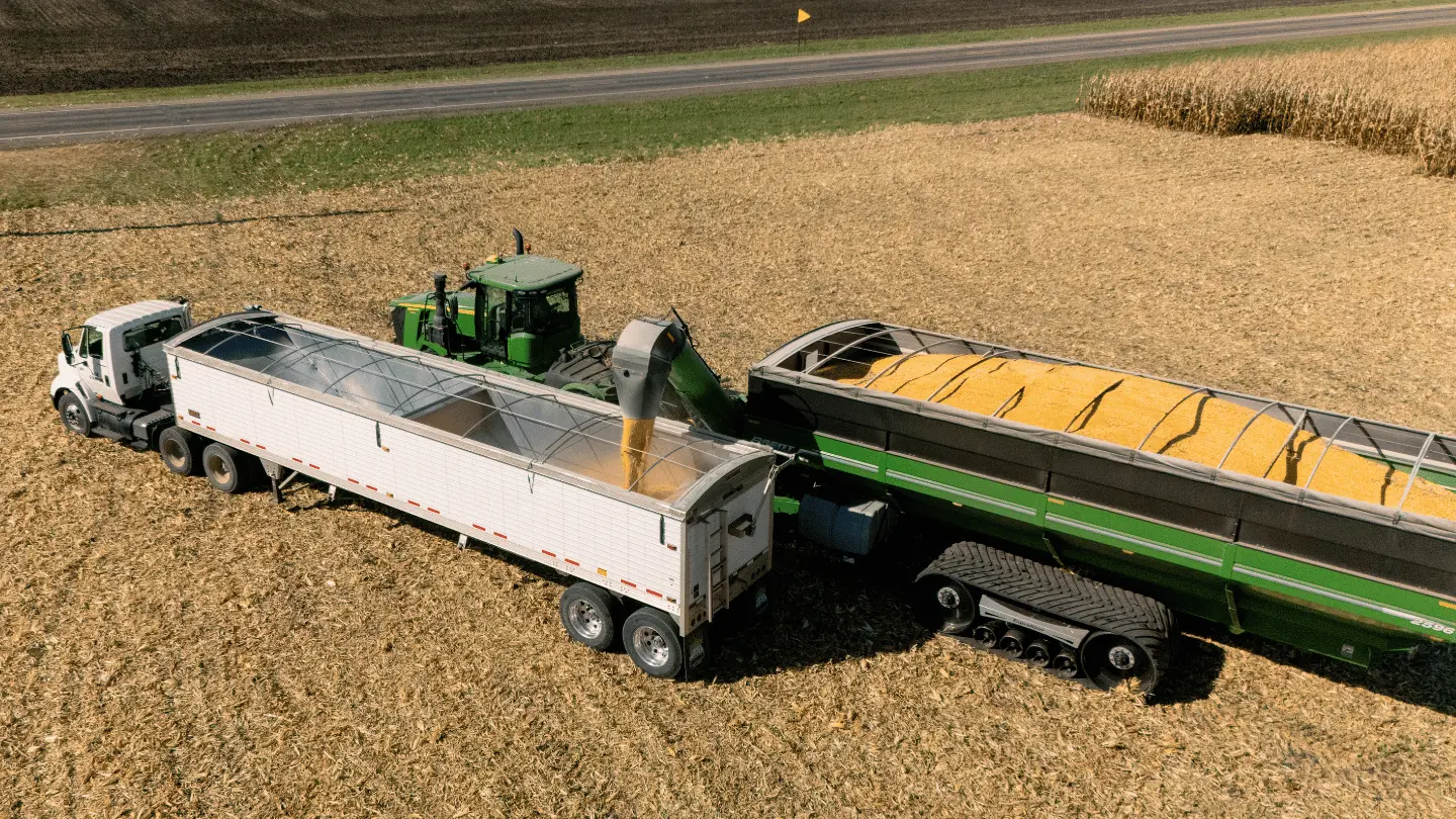 Bulk agricultural grain handling equipment representing nationwide wholesale crop input distribution