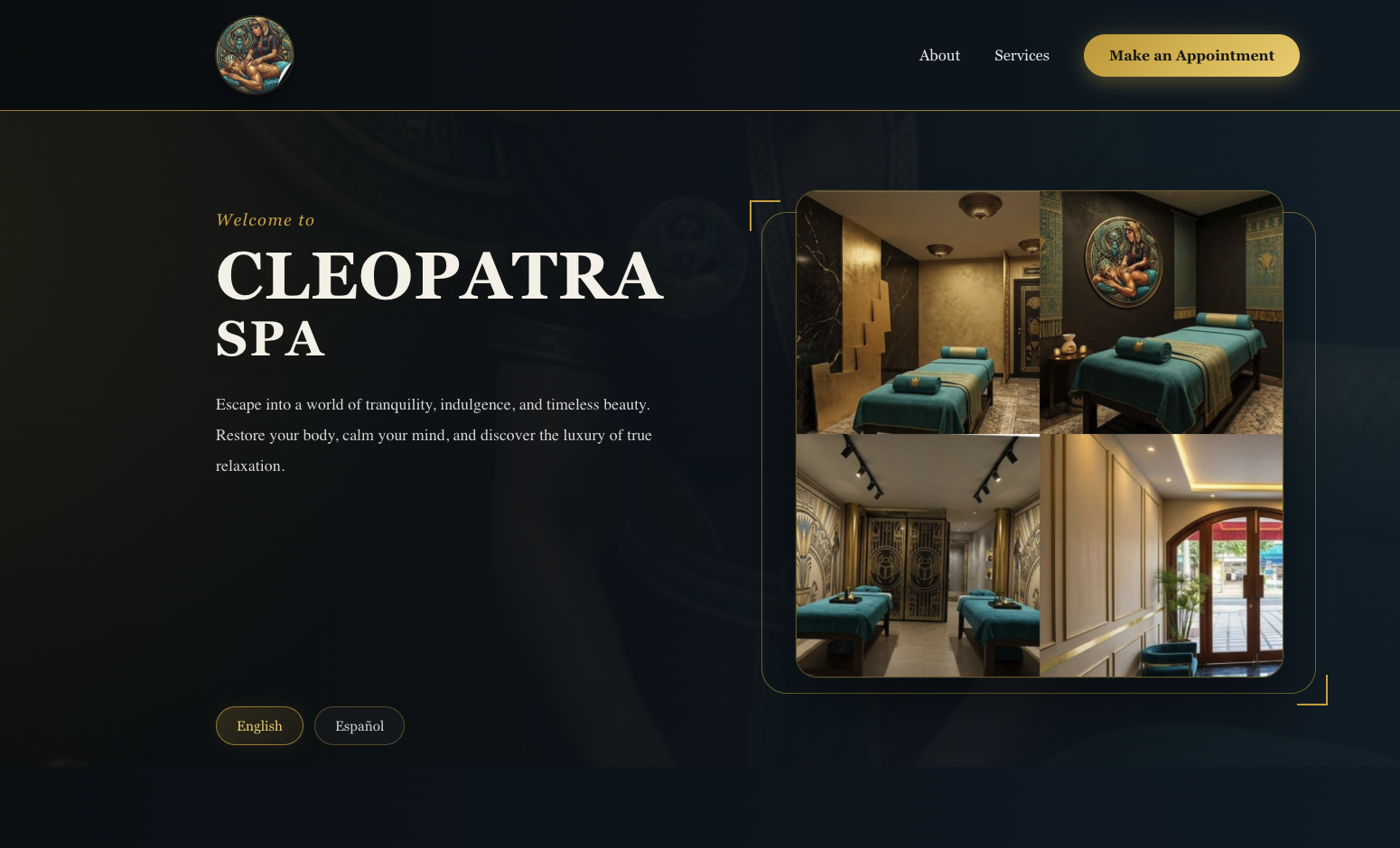 Cleopatra Spa website preview