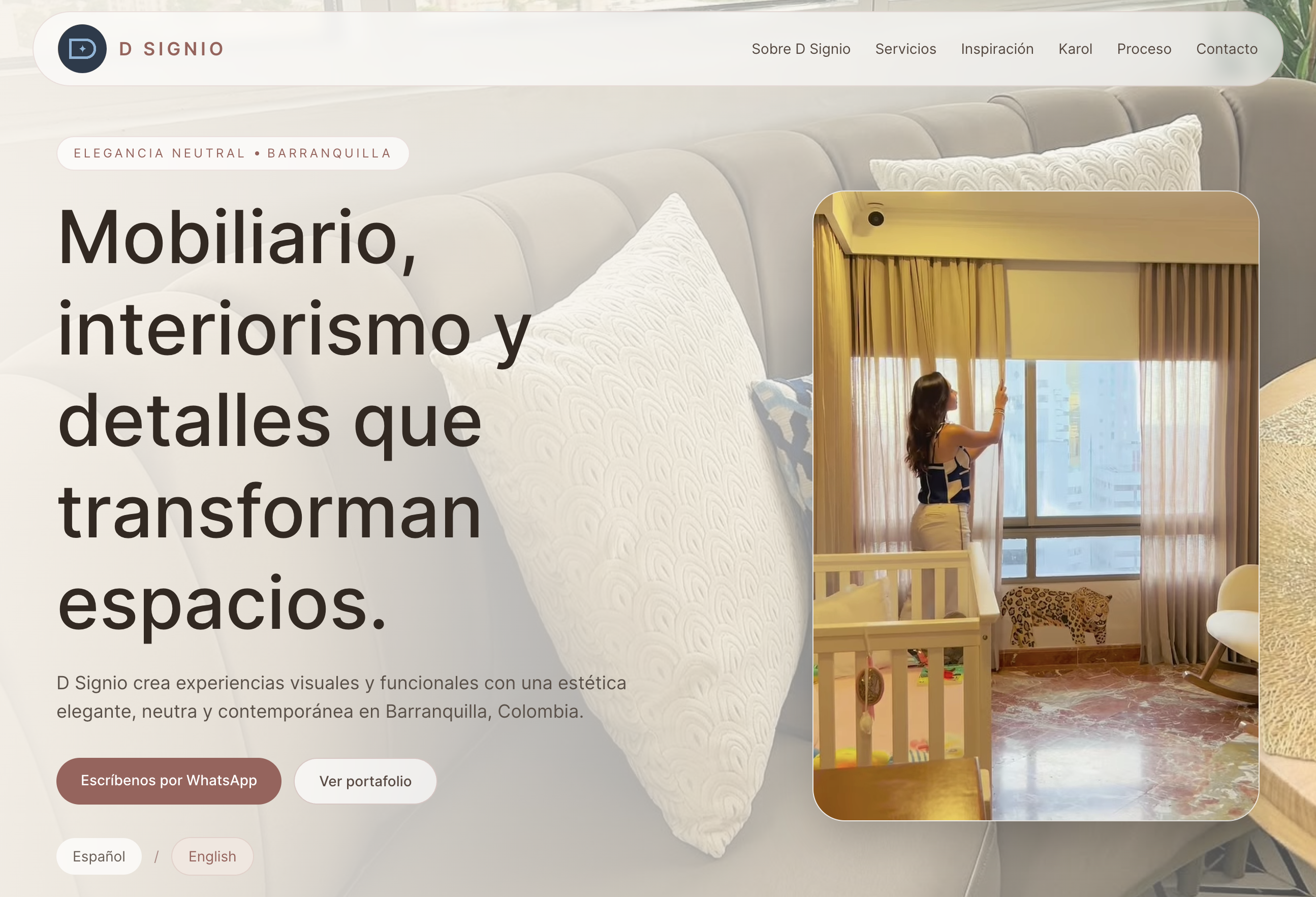 Furniture Company website preview
