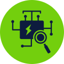 Electrical inspection icon representing safety checks and code compliance