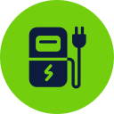 EV charger installation day icon representing licensed electricians completing setup in a few hours"