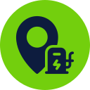 Testing and setup icon for EV charger installation ensuring safe and efficient operation"