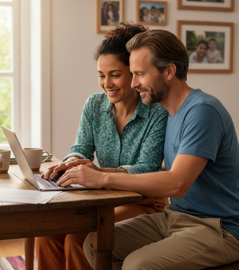 A middle aged couple making decisions about their LPAs and having that discussion sooner rather than later. A middle aged couple making decisions about their LPAs and having that discussion sooner rather than later.