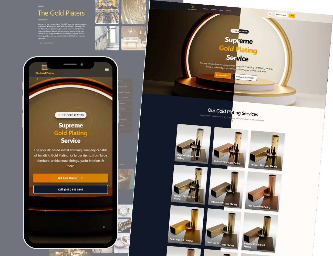 Gold plating service website