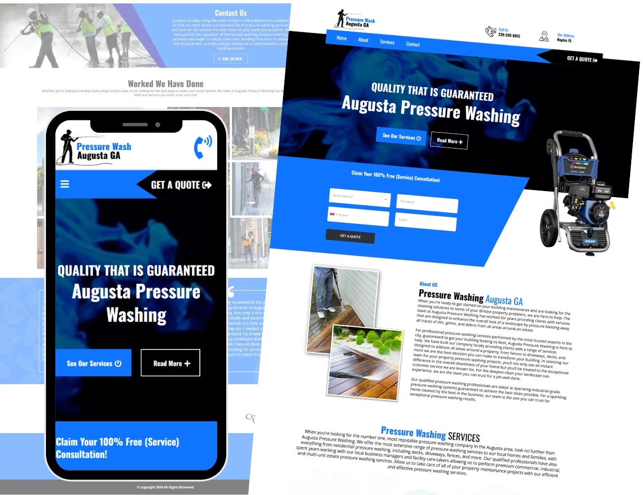 Pressure washing website