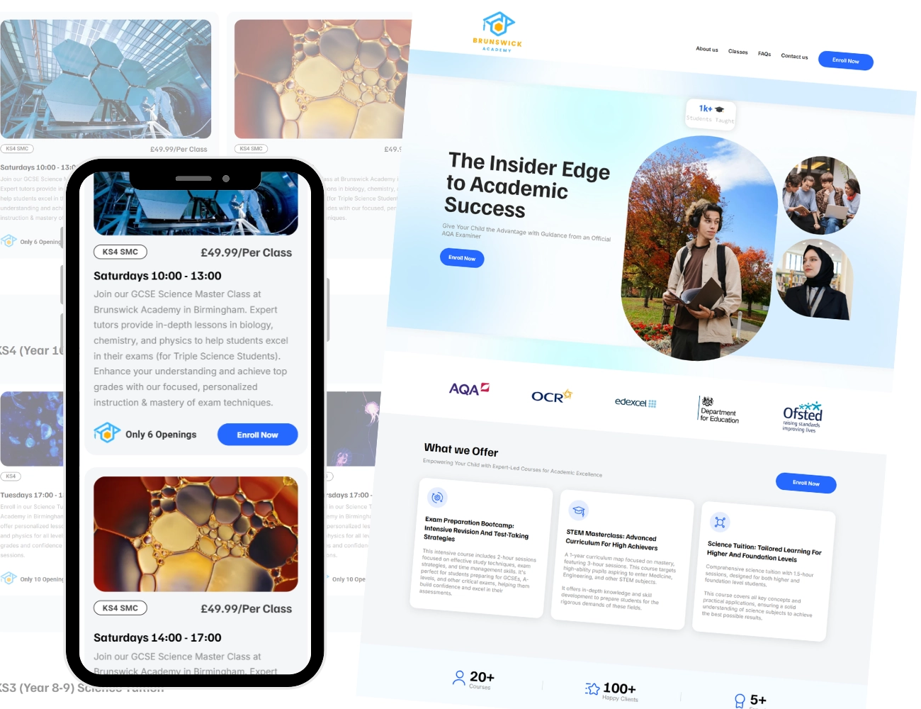 Tutoring academy website