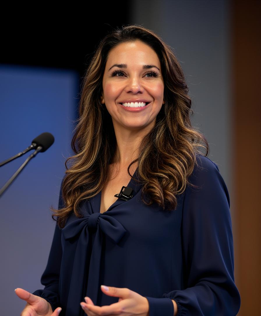 Claudette Ward speaking on stage