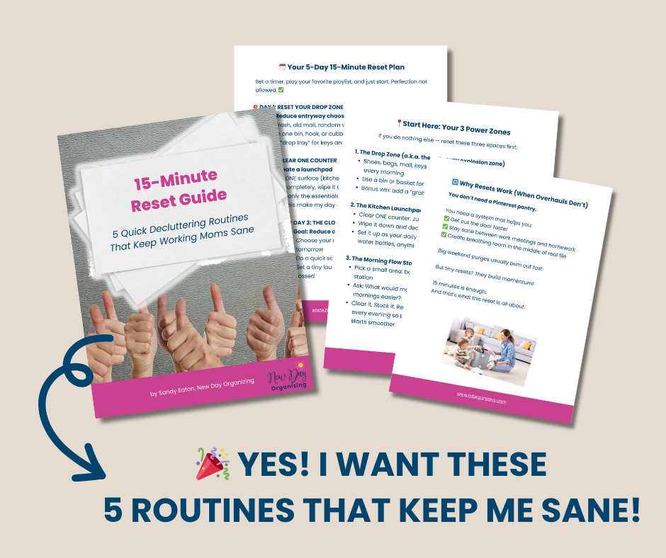 Decluttering and Organizing guide 15 minutes a day