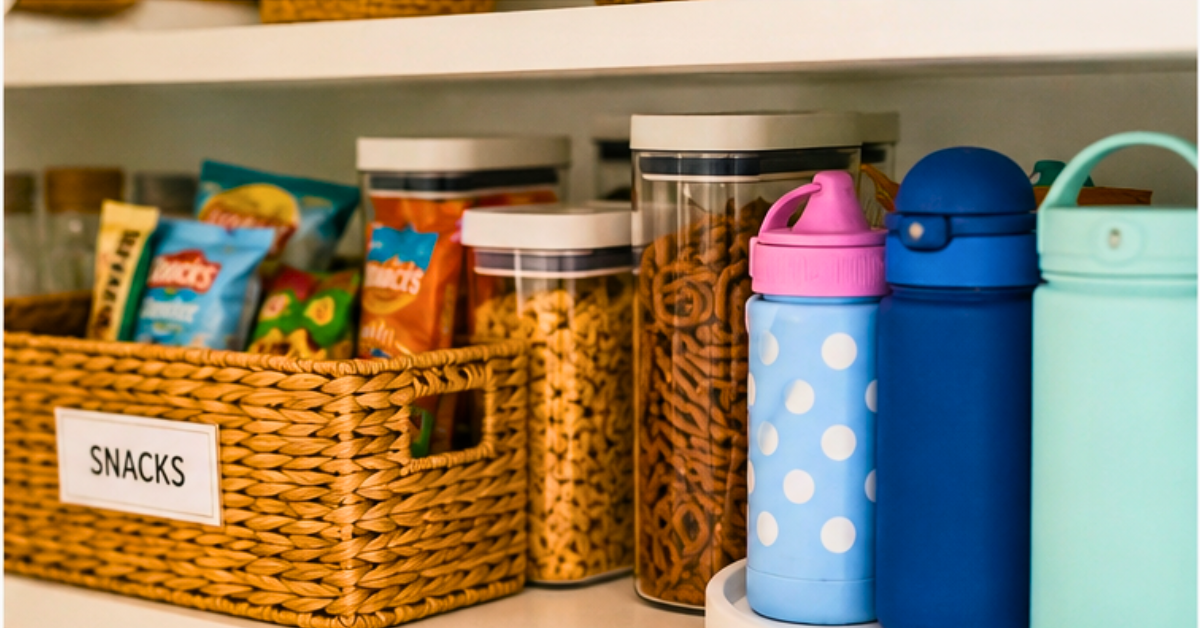 Simple summer snack station organization Simple summer snack station organization