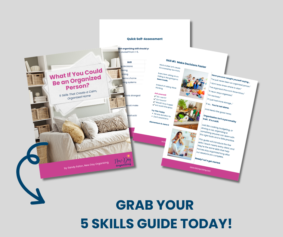 Free guide: What If You Could Be an Organized Person? Learn five simple organizing skills to create a calm, organized home. Free guide: What If You Could Be an Organized Person? Learn five simple organizing skills to create a calm, organized home.