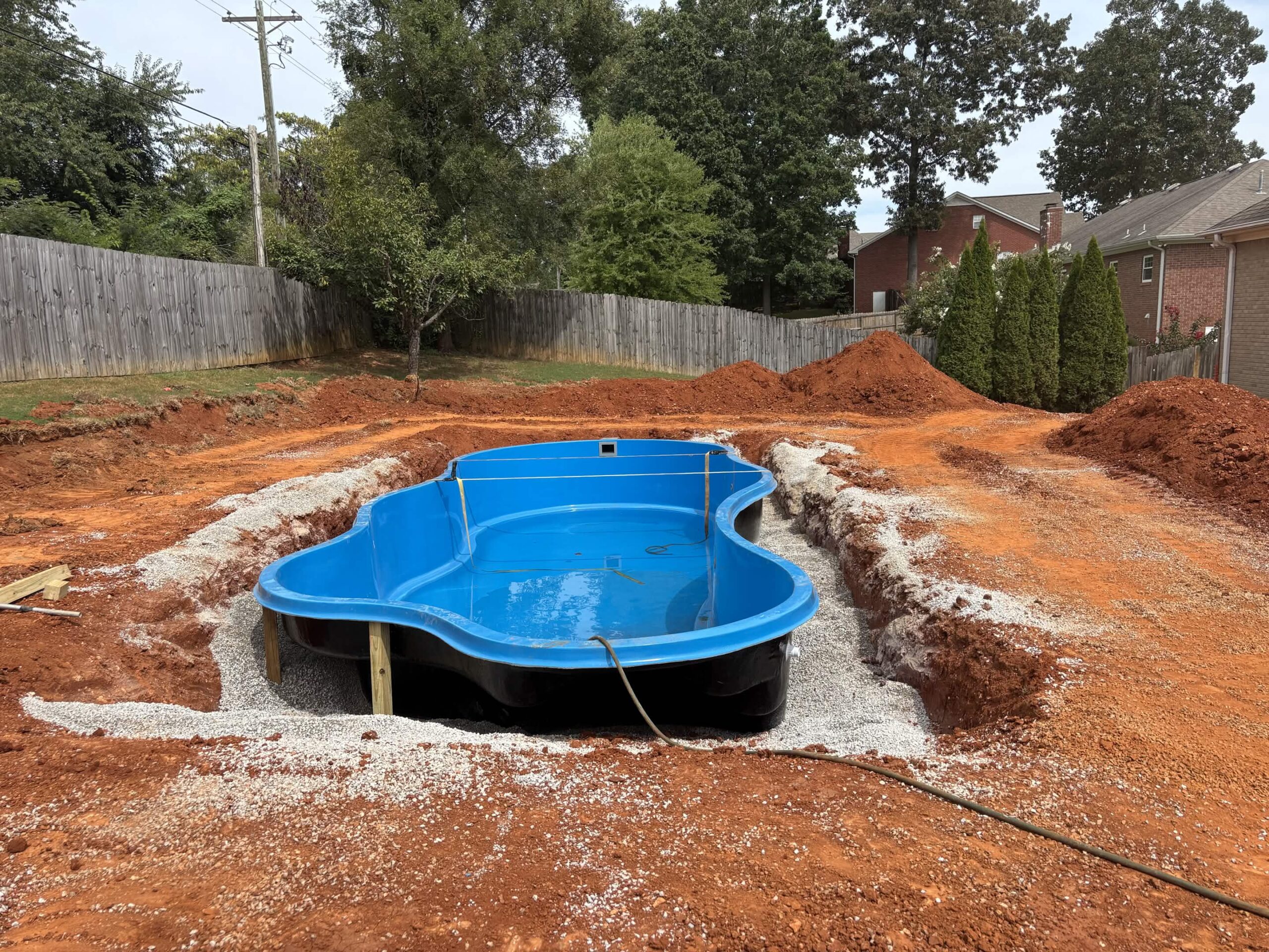 Freeform Pool with Poured Concrete Decking & Fire Pit
